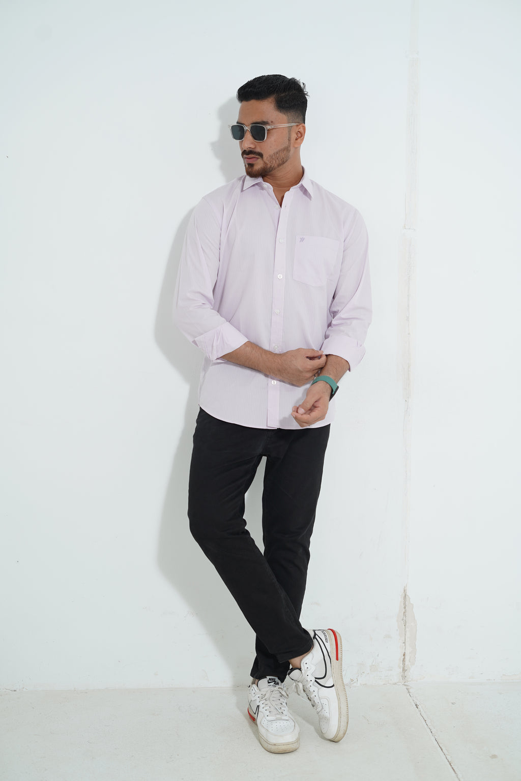 Premium Full Sleeve Solid Lavender Shirt