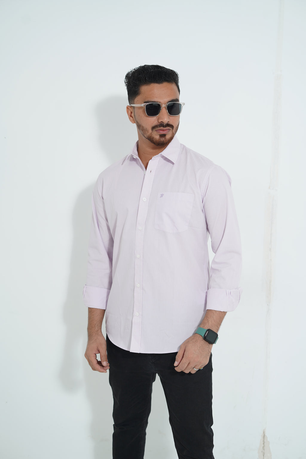 Premium Full Sleeve Solid Lavender Shirt