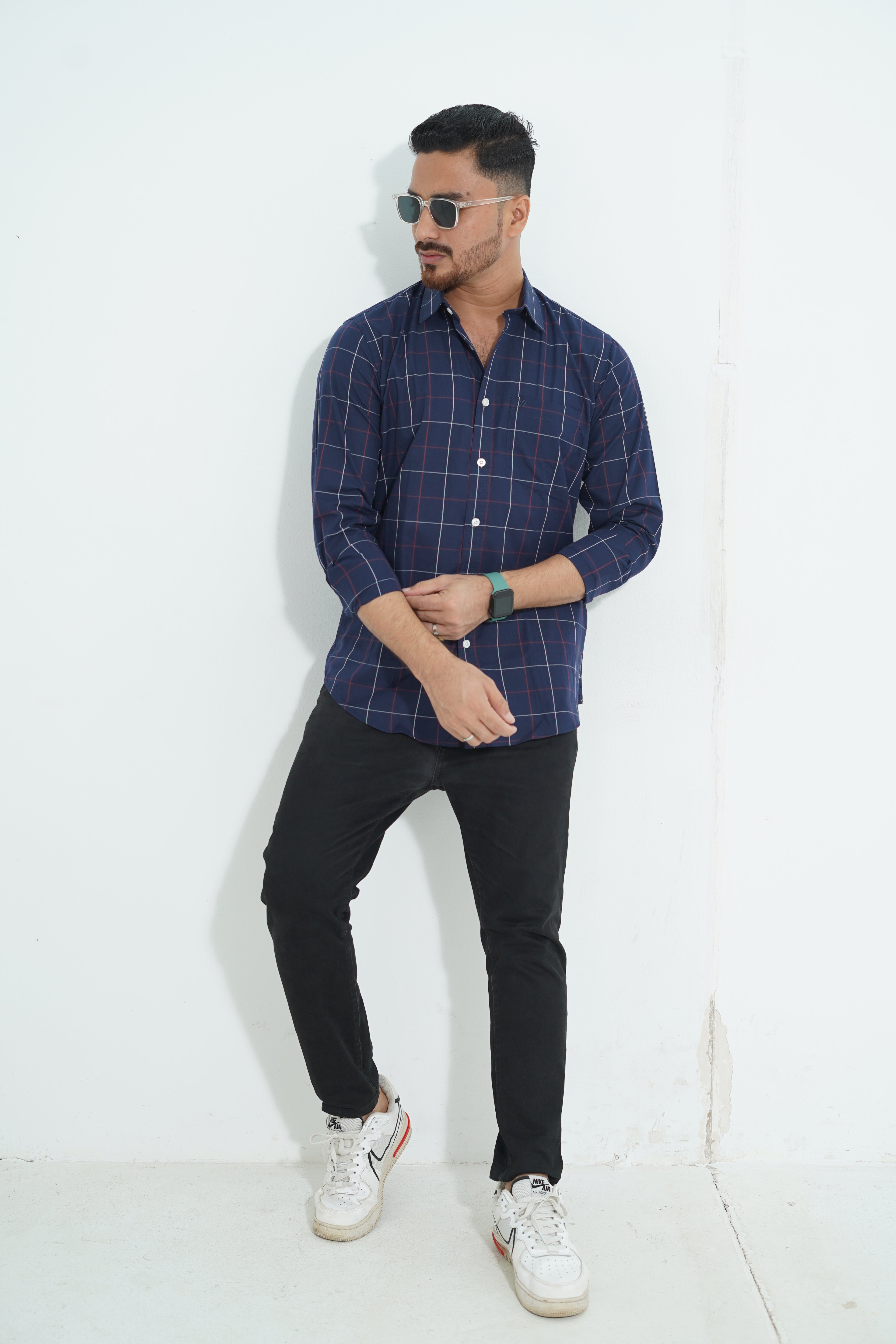 Premium Full Sleeve Geometric Print Shirt