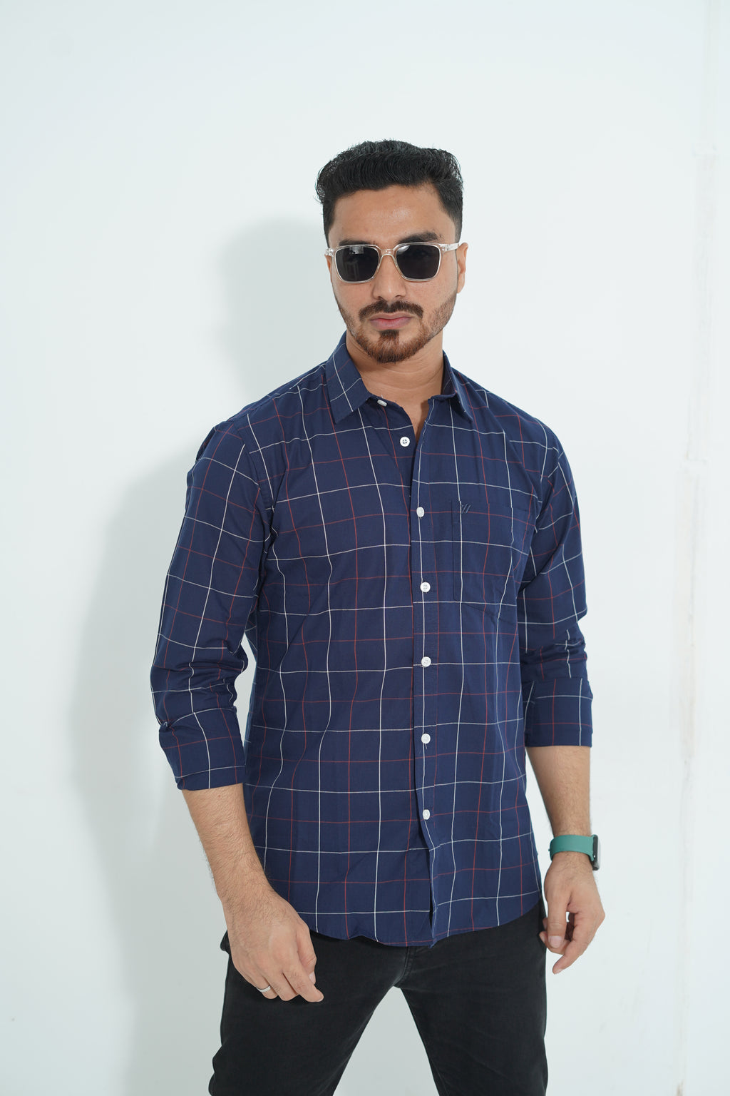Premium Full Sleeve Geometric Print Shirt
