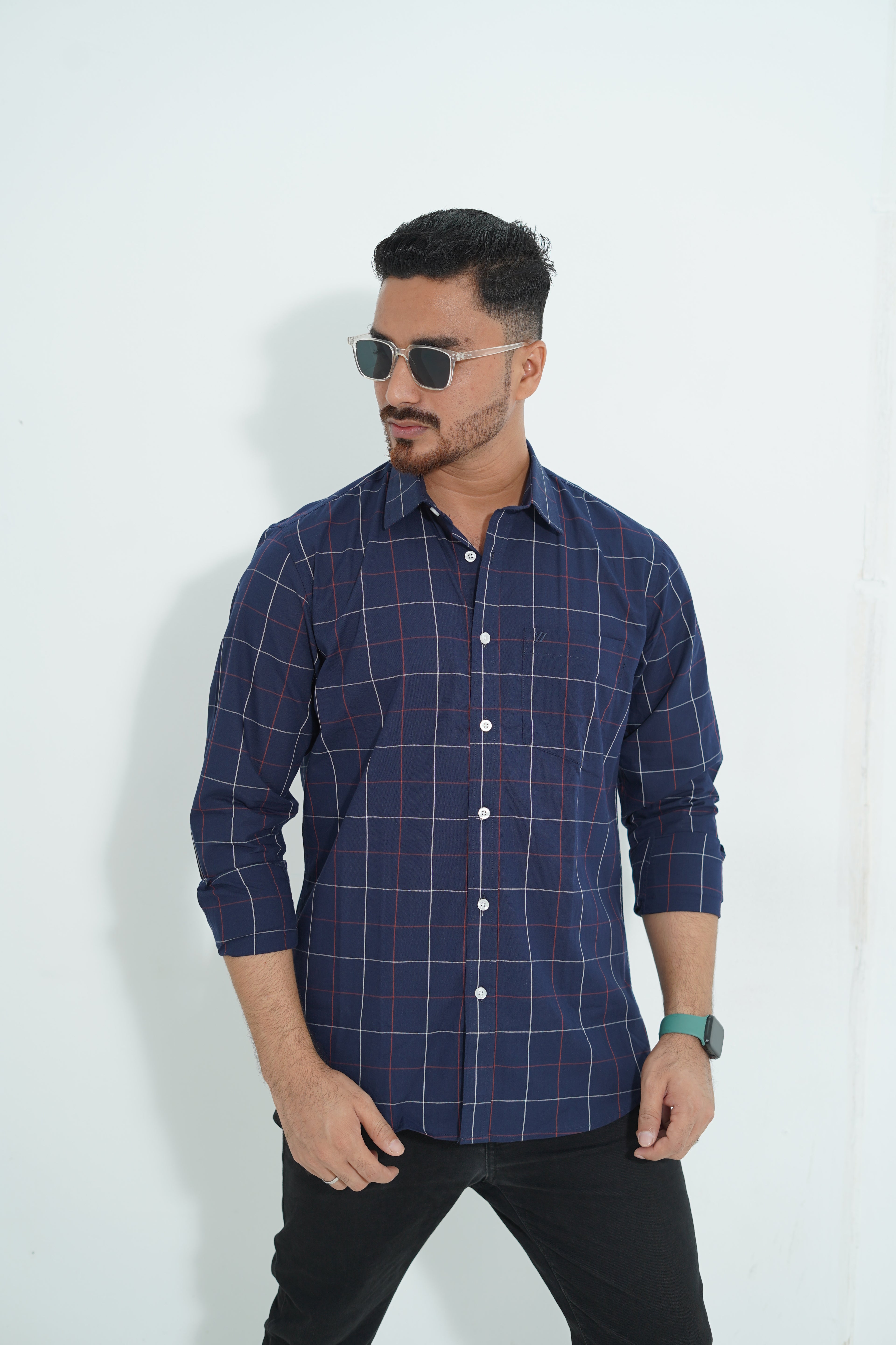 Premium Full Sleeve Geometric Print Shirt