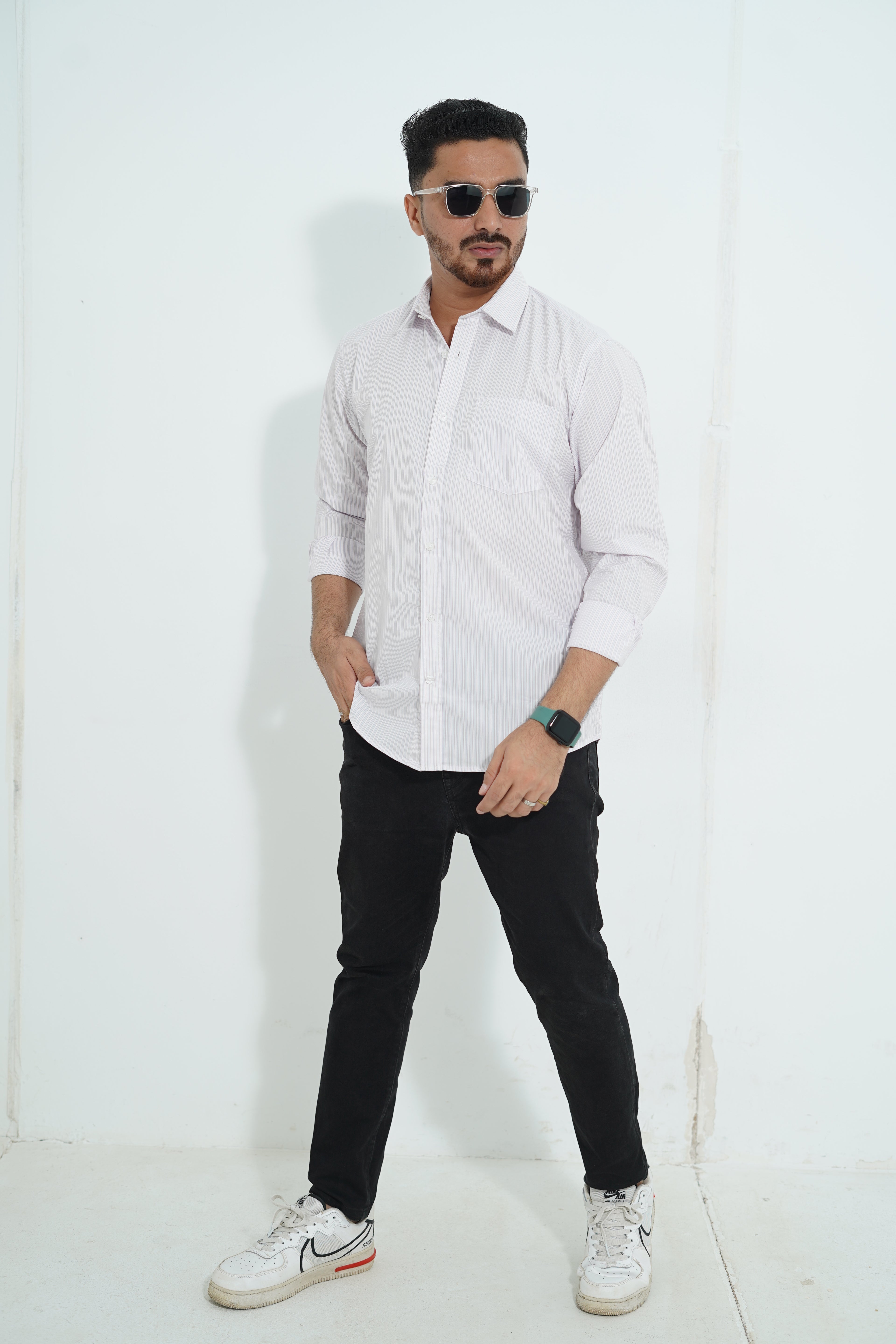 Premium Full Sleeve Pinstripe Shirt