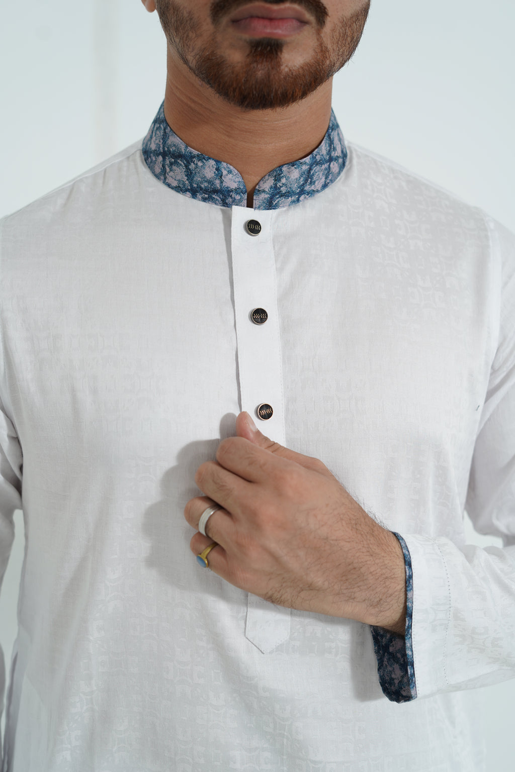 Redefine BD Signature White Jacquard Panjabi