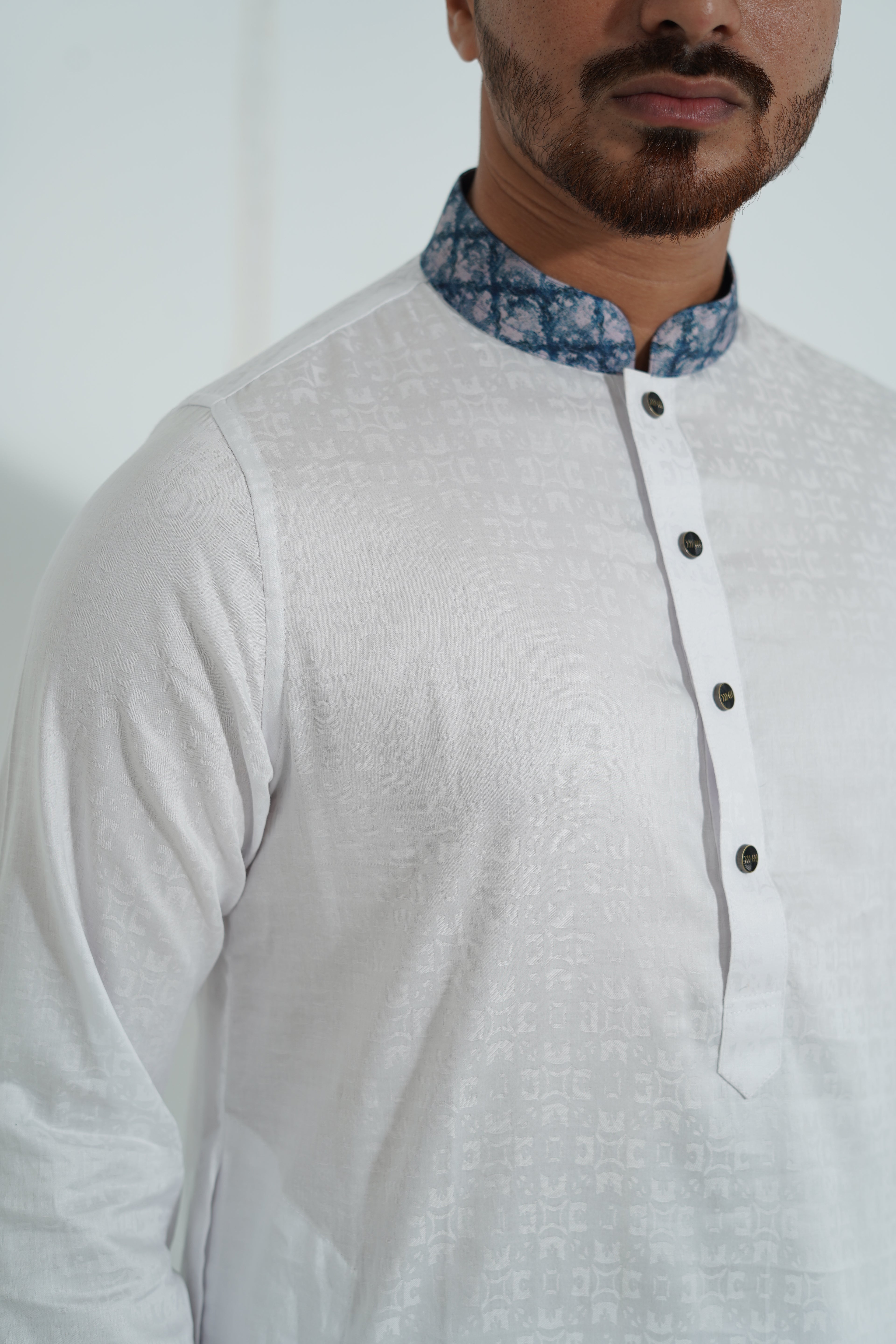 Redefine BD Signature White Jacquard Panjabi
