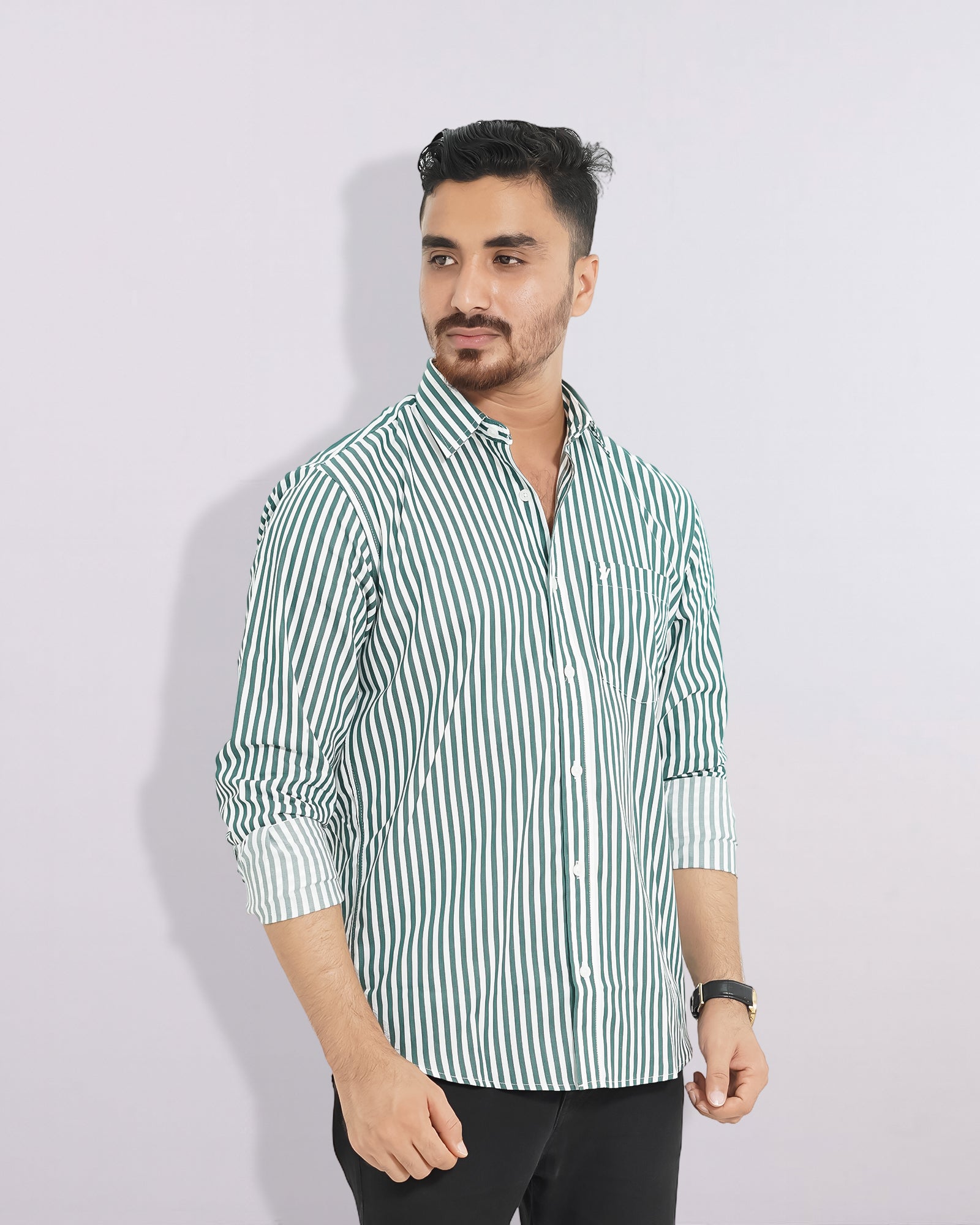 Premium Full Sleeve Bold Stripe Shirt
