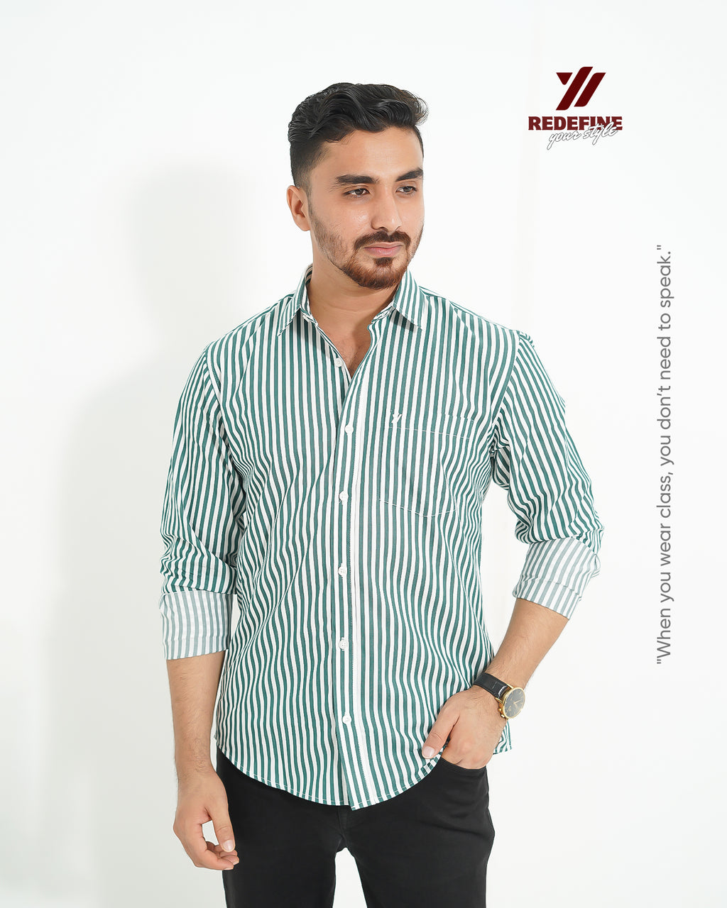 Premium Full Sleeve Bold Stripe Shirt