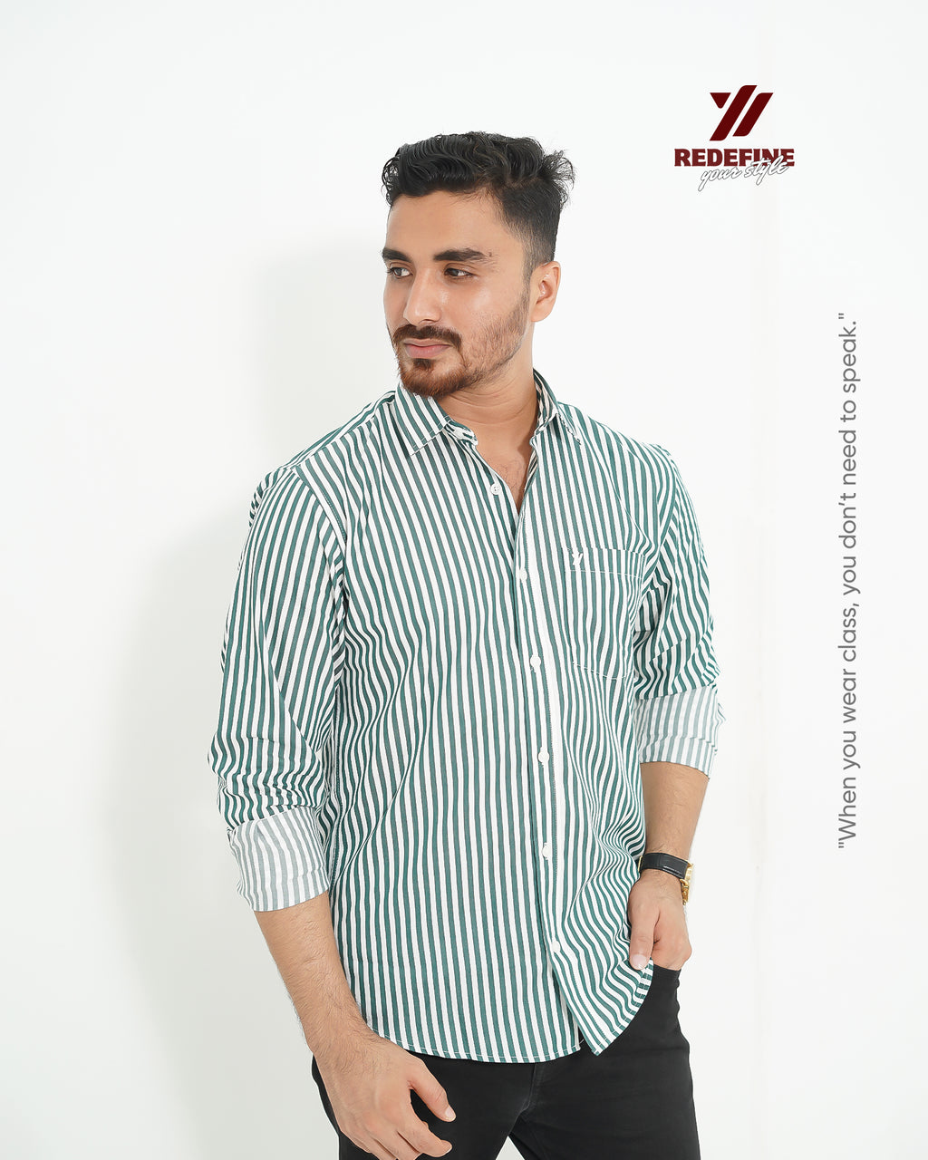 Premium Full Sleeve Bold Stripe Shirt