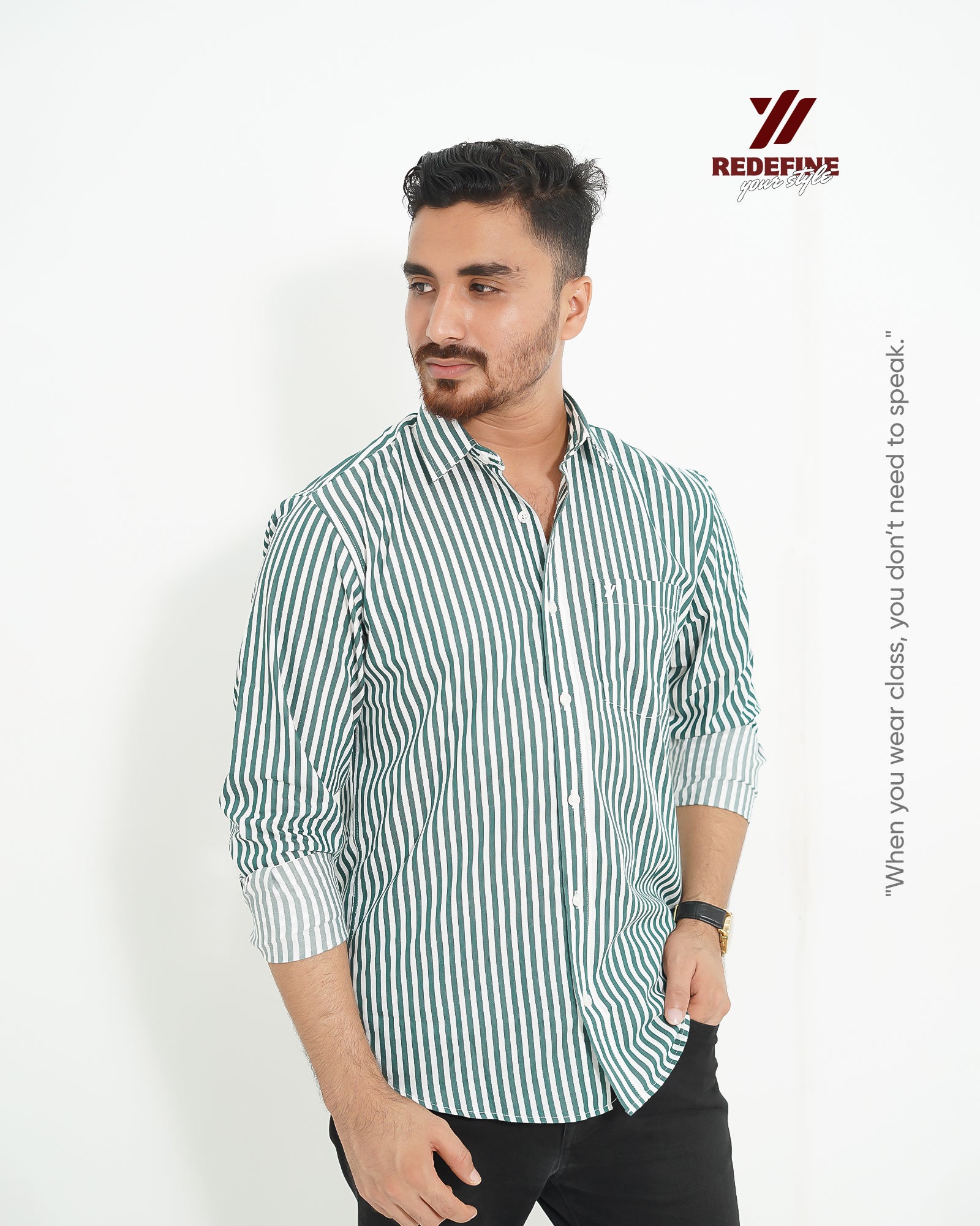 Premium Full Sleeve Bold Stripe Shirt