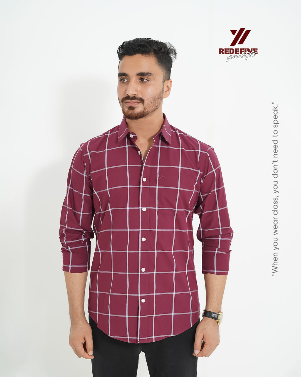 Premium Full Sleeve Bold Check Shirt