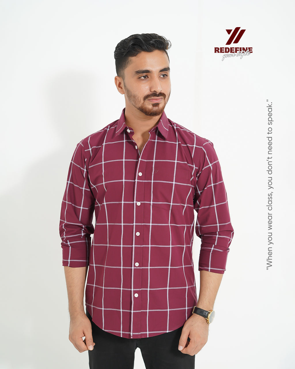 Premium Full Sleeve Bold Check Shirt
